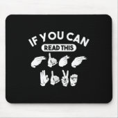 Tapis De Souris Si Vous Pouvez Lire Ce "High Five". Sensibilisatio (Devant)