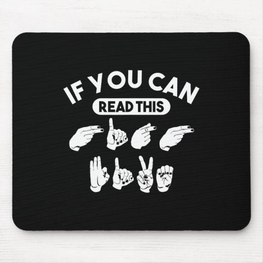 Tapis De Souris Si Vous Pouvez Lire Ce "High Five". Sensibilisatio (Devant)