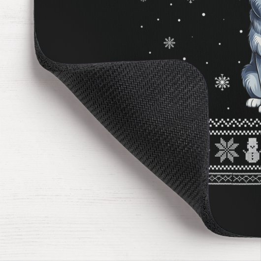 Tapis De Souris Siberian Husky Dog Lovers Men Women Santa Ugly Xma (Coin)
