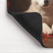 Tapis De Souris Sibérie Husky Puppy Citrouille d'automne (Coin)