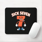 Tapis De Souris Sick Seven Meme Tee Six Seven Fun Wordplay  (Avec souris)