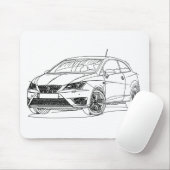 Tapis De Souris Siège Ibiza Cupra 2016 (Avec souris)