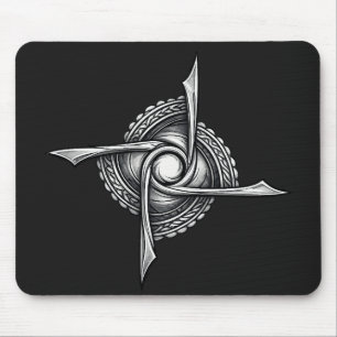 Tapis De Souris Sigil de lame en spirale – Symbole de rotation abs
