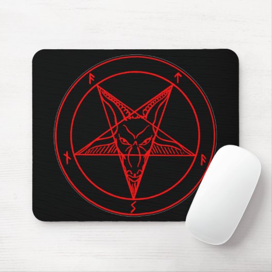 TAPIS DE SOURIS SIGILE DE BAPHOMET (Avec souris)