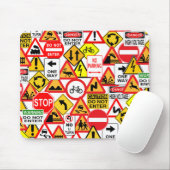 Tapis De Souris signalisation routière mousepad (Avec souris)