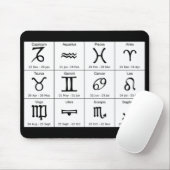 Tapis De Souris signe astrologique mousepad (Avec souris)