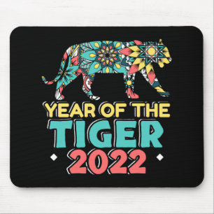 Tapis De Souris Signe chinois du zodiaque de l'année 2022 du tigr