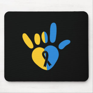 Tapis De Souris Signe d'amour Non-verbal Sensibilisation au syndro