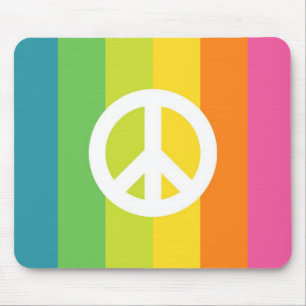 Tapis De Souris Signe de paix d'arc-en-ciel