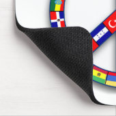 Tapis De Souris Signe de paix fait de T-shirts de drapeaux, (Coin)