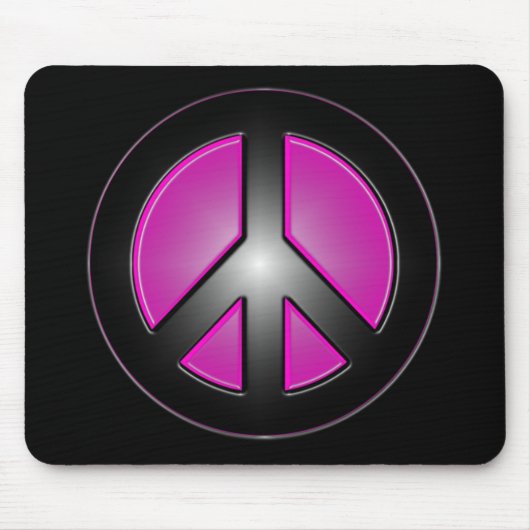 Tapis De Souris signe de paix rose (Devant)