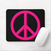 Tapis de souris Signe de Paix Rose (Avec souris)