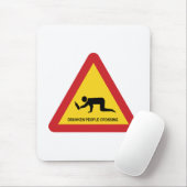 TAPIS DE SOURIS SIGNE DE TRAFIC DES PERSONNES BLANCHISES (Avec souris)