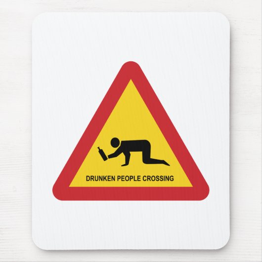 TAPIS DE SOURIS SIGNE DE TRAFIC DES PERSONNES BLANCHISES (Devant)