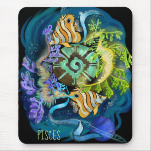Tapis De Souris Signe de zodiaque de Poissons