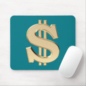 Tapis De Souris signe dollar 3D (Avec souris)