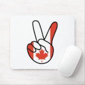 Tapis De Souris SIGNE DU Drapeau V DU CANADA (Avec souris)