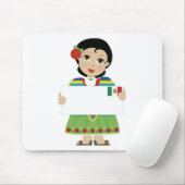 Tapis De Souris Signe mexicain de fille (Avec souris)