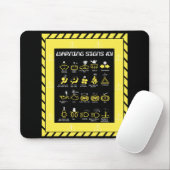 Tapis De Souris Signes d'avertissement 101 (Avec souris)