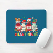 Tapis De Souris Silent Night Funny Nurse Christmas Design Long Sle (Avec souris)