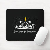 Tapis De Souris Silent Night Holy Night Nativity Scene Christian C (Avec souris)
