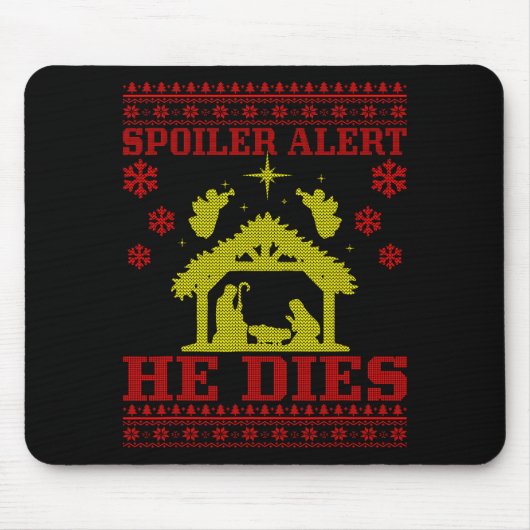 Tapis De Souris Siler-alert He Christmas Ugly Sweater Nativity (Devant)