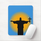 Tapis De Souris Silhouette avec croix (Avec souris)