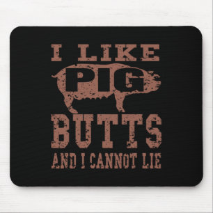Tapis De Souris Silhouette Barbecue Grill J'Aime Les Boutons De Co