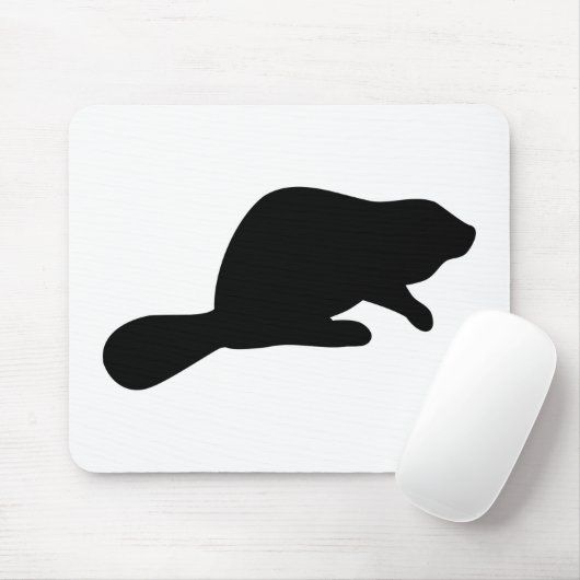 Tapis De Souris Silhouette beaver (Avec souris)