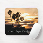 Tapis De Souris Silhouette Coucher De Soleil À San Diego (Avec souris)