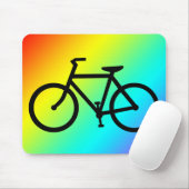 Tapis De Souris silhouette cycliste (Avec souris)