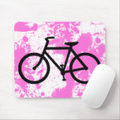 Tapis De Souris silhouette cycliste (Avec souris)