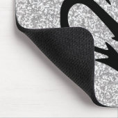 Tapis De Souris Silhouette de attaque de dragon sur l'argent (Coin)