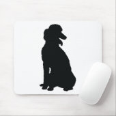 Tapis De Souris Silhouette de caniche (Avec souris)