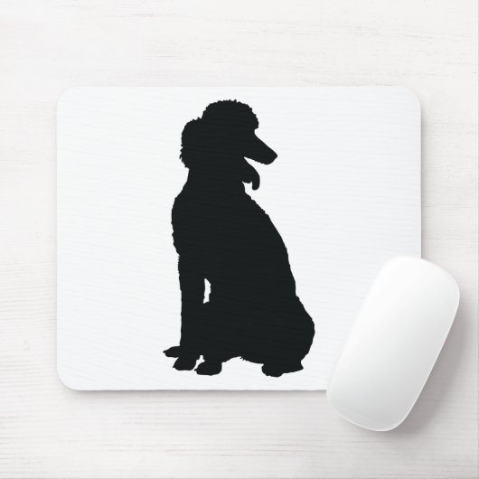 Tapis De Souris Silhouette de caniche (Avec souris)