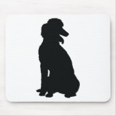 Tapis De Souris Silhouette de caniche (Devant)