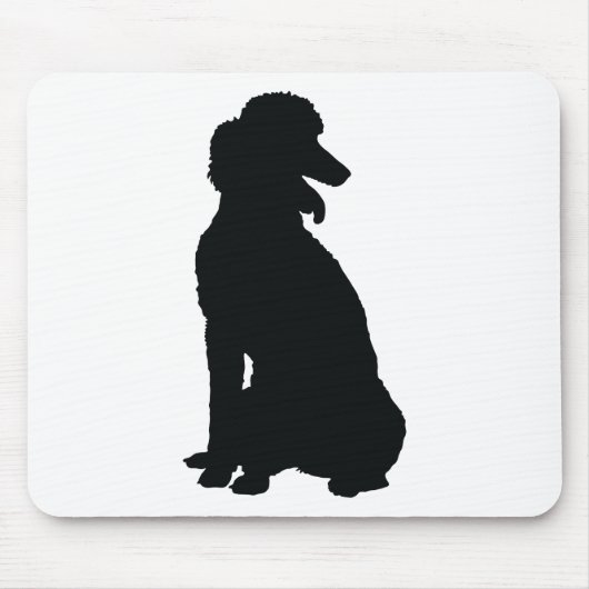 Tapis De Souris Silhouette de caniche (Devant)