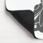 Tapis De Souris Silhouette de chat guerrier - Choisir la couleur a (Coin)