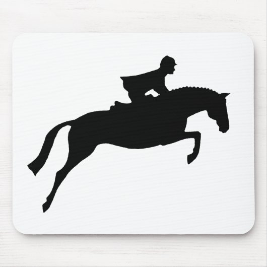 Tapis De Souris Silhouette de cheval de pullover (Devant)