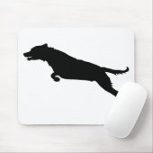 Tapis De Souris Silhouette de chien de saut (Avec souris)