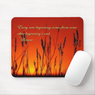 Tapis De Souris Silhouette de coucher du soleil inspirée