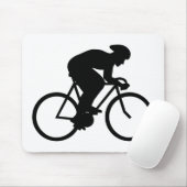 Tapis De Souris Silhouette de cycliste (Avec souris)