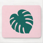 Tapis De Souris Silhouette de feuille tropicale Monstera (Devant)