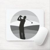 Tapis De Souris Silhouette de golf (Avec souris)