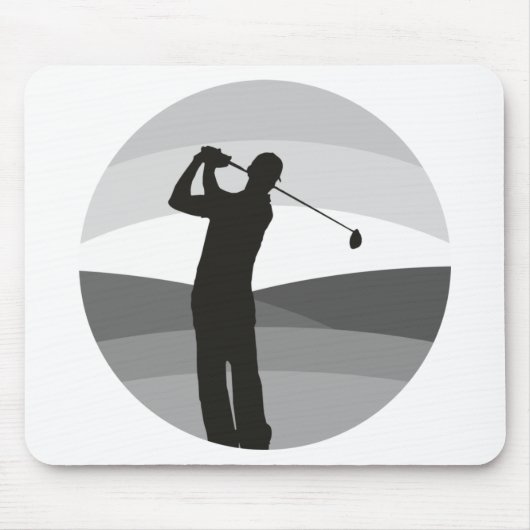 Tapis De Souris Silhouette de golf (Devant)