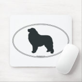 Tapis De Souris Silhouette de Grands Pyrénées (Avec souris)