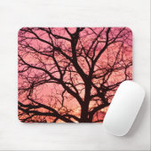 Tapis De Souris Silhouette de l'Arbre Soudé du soir (Avec souris)