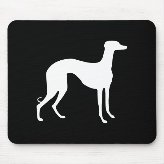 Tapis De Souris Silhouette de Lévrier (Devant)