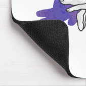 Tapis De Souris Silhouette de main Fourmilier Violet (Coin)