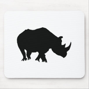 Tapis De Souris Silhouette de rhinocéros
